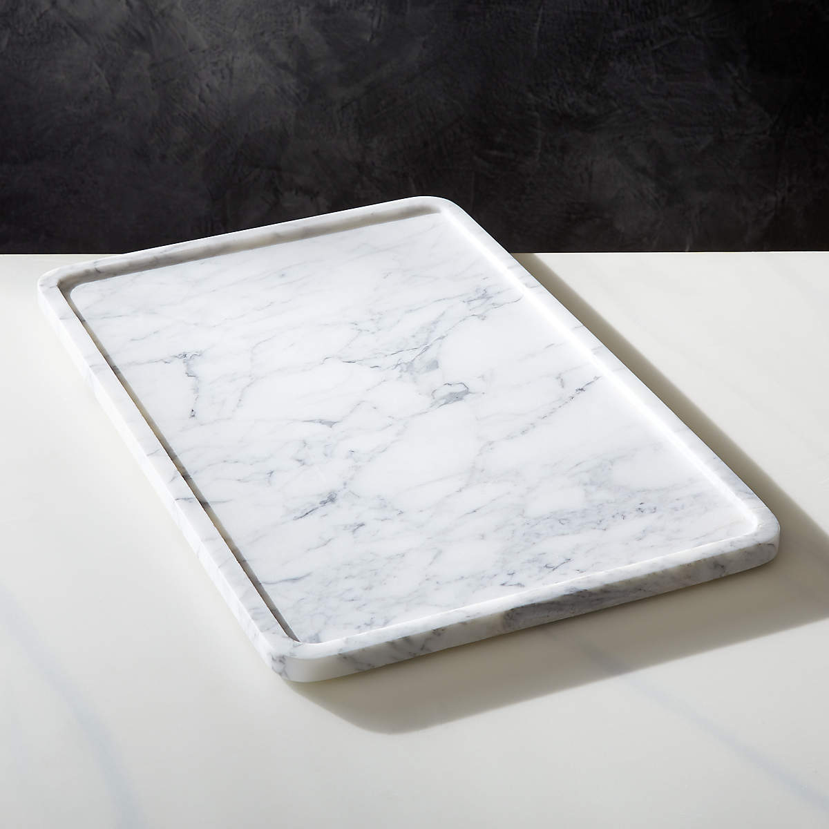 CB2 × Jennifer Fisher Rectangular Marble Serving Tray by Jennifer Fisher