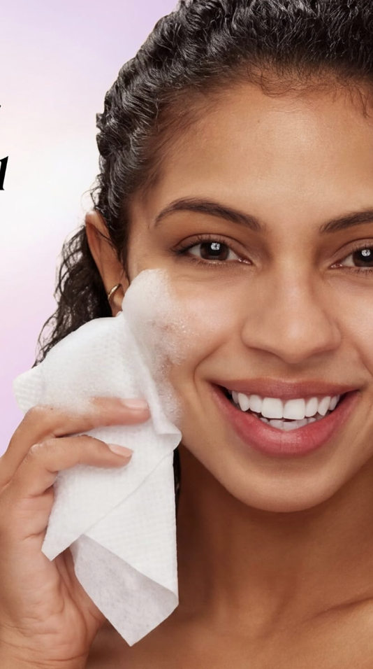 Olay Olay Super Daily Facial Cleansing Cloths, Lathering Face Cleansing Wipes for Daily Cleanser, Single-Use Disposable Cloths (Do Not Flush), 99 Count